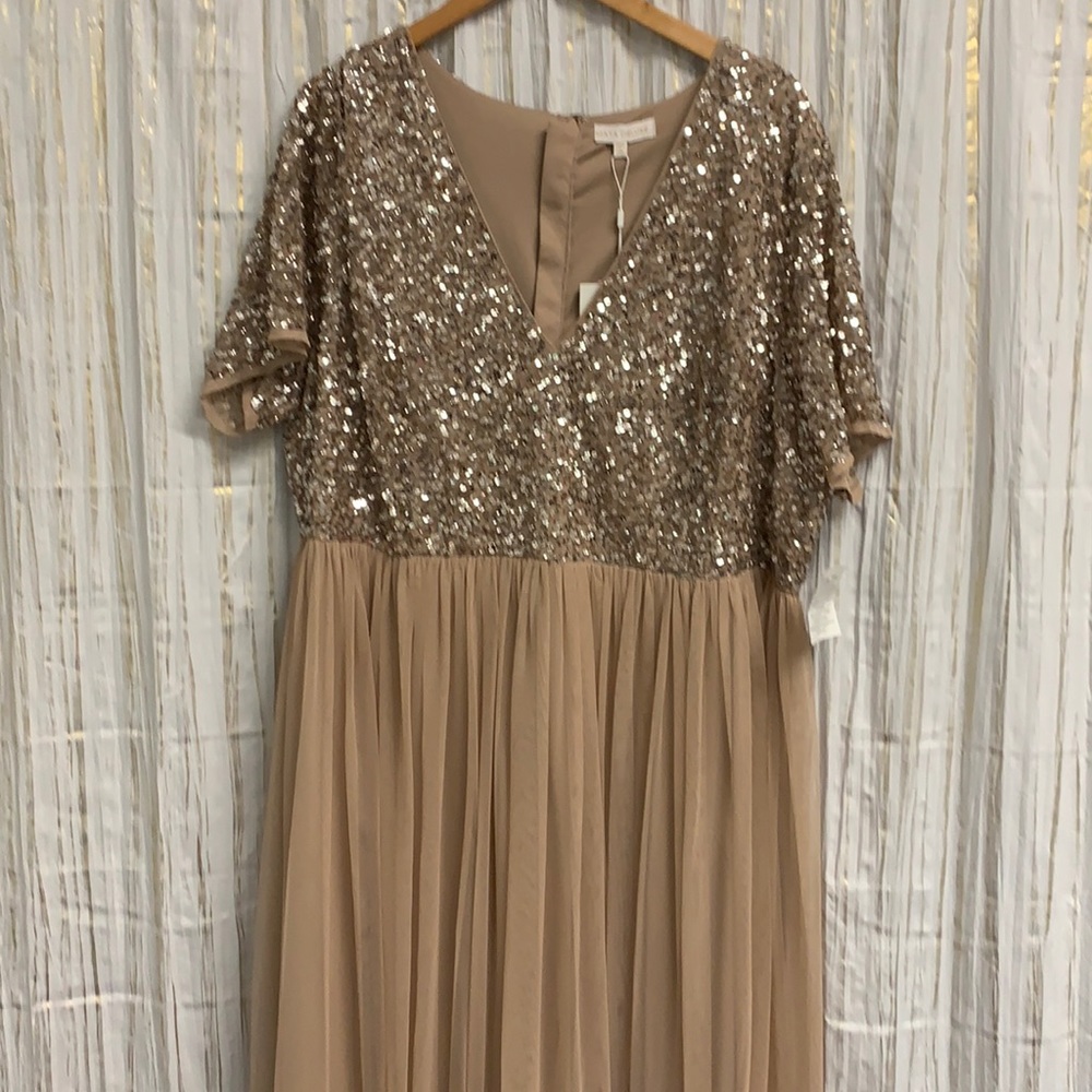 Sequined Dress Blush Plus Size